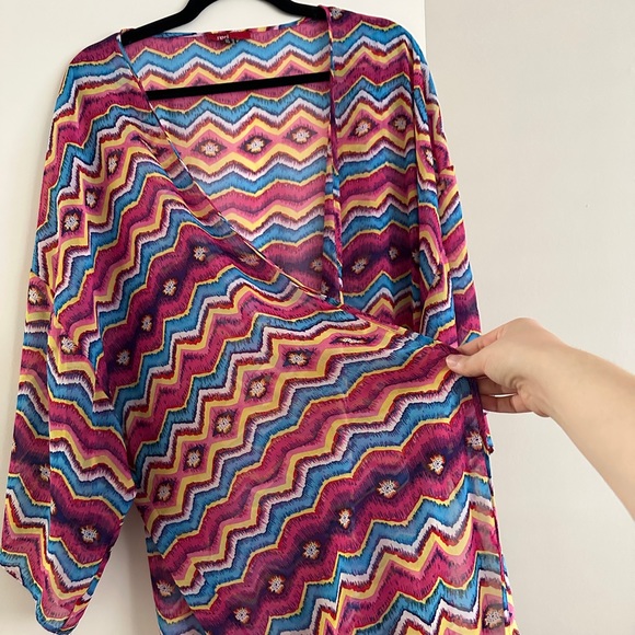 3/50$ Summer  cape / kimono (us 12 to 20) - Picture 4 of 12